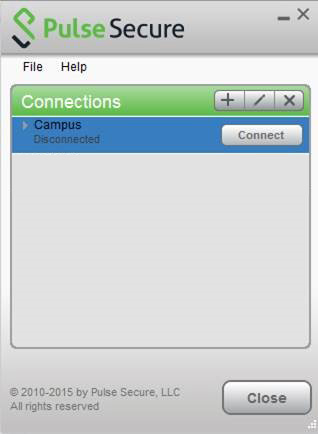 Pulse Secure Connections Screen